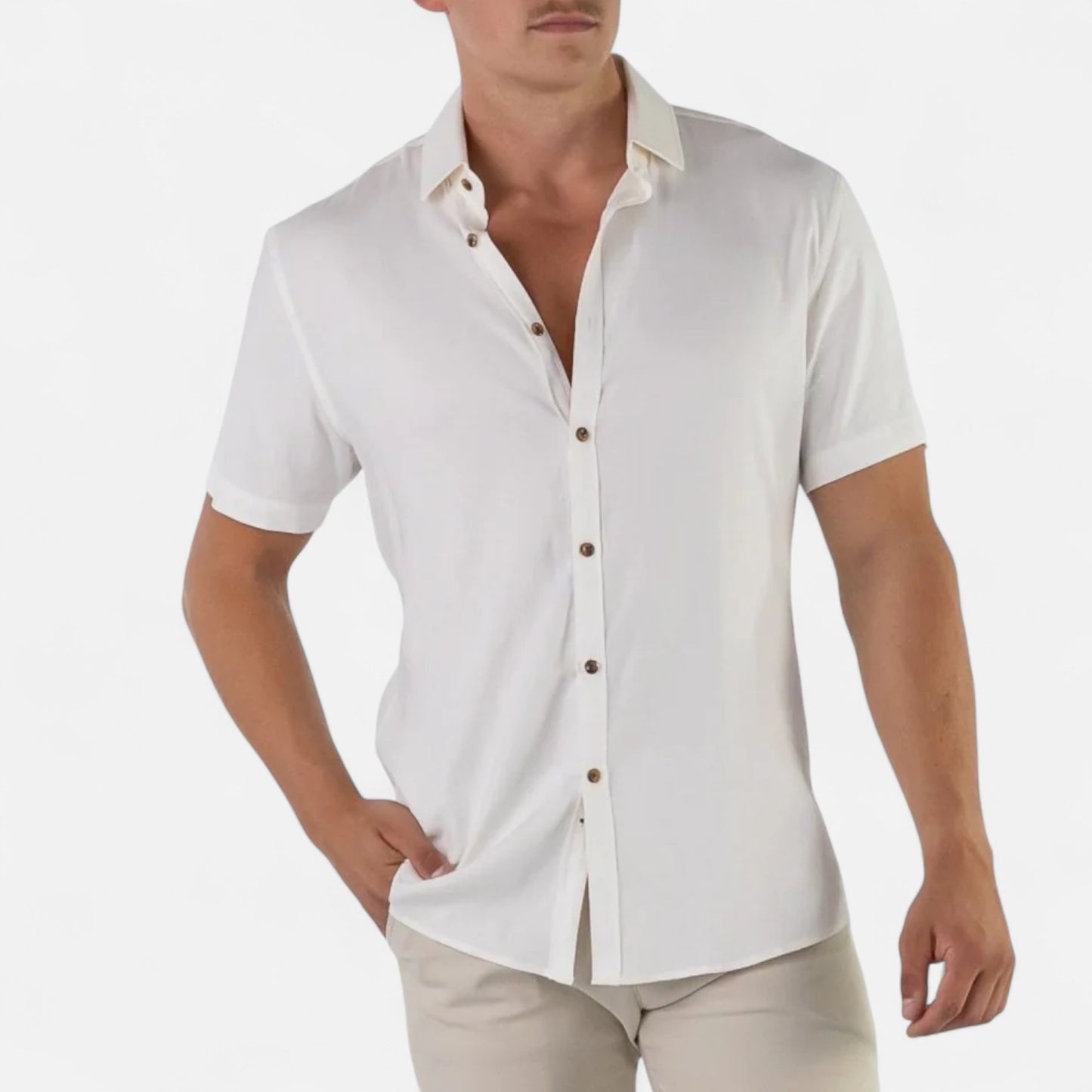 Melvoir | Męska Koszulka z Rękawami z Włókna Bambusowego